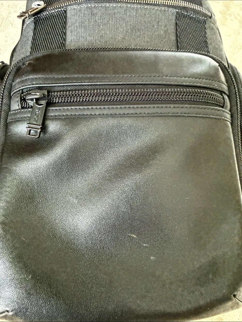 TUMI Bravo Deluxe Backpack Black Ballistic Nylon Leather Laptop Travel Bag 17”